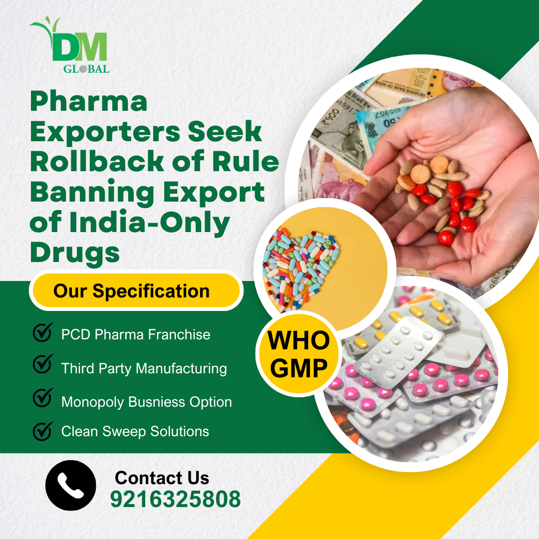 Meta Title: Pharma Exporters Seek Rollback of India