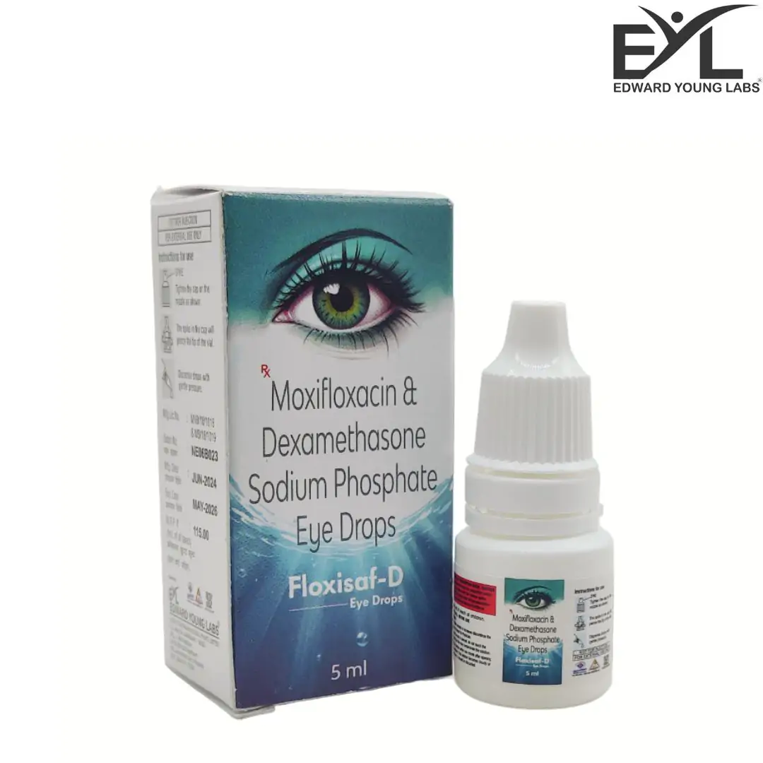 FLOXISAF-D Eye Drops | Moxifloxacin & Dexamethasone Sodium Phosphate Eye Drops