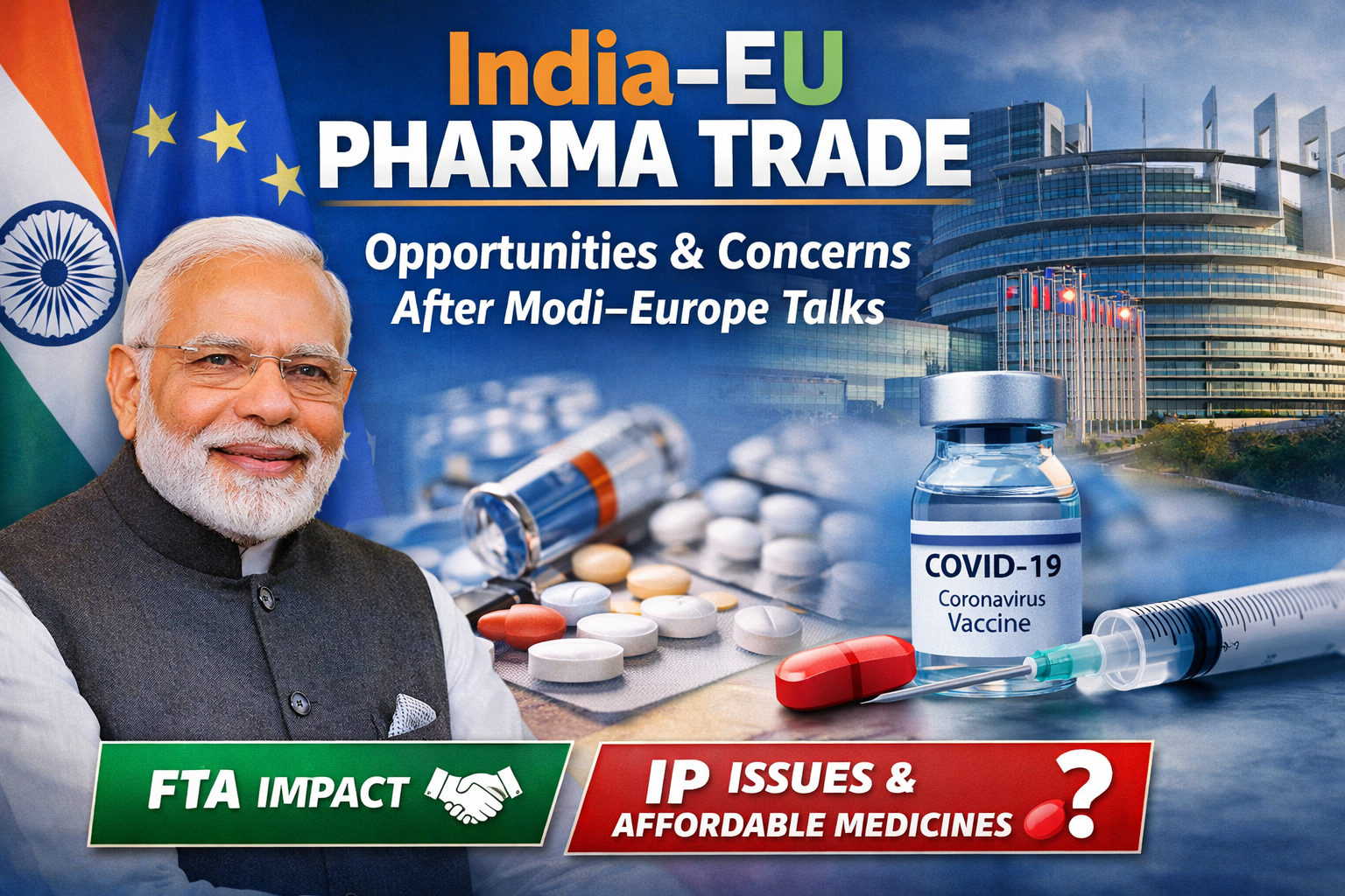 India–EU Pharma Trade: Opportunities & Risks After Modi–Europe Talks