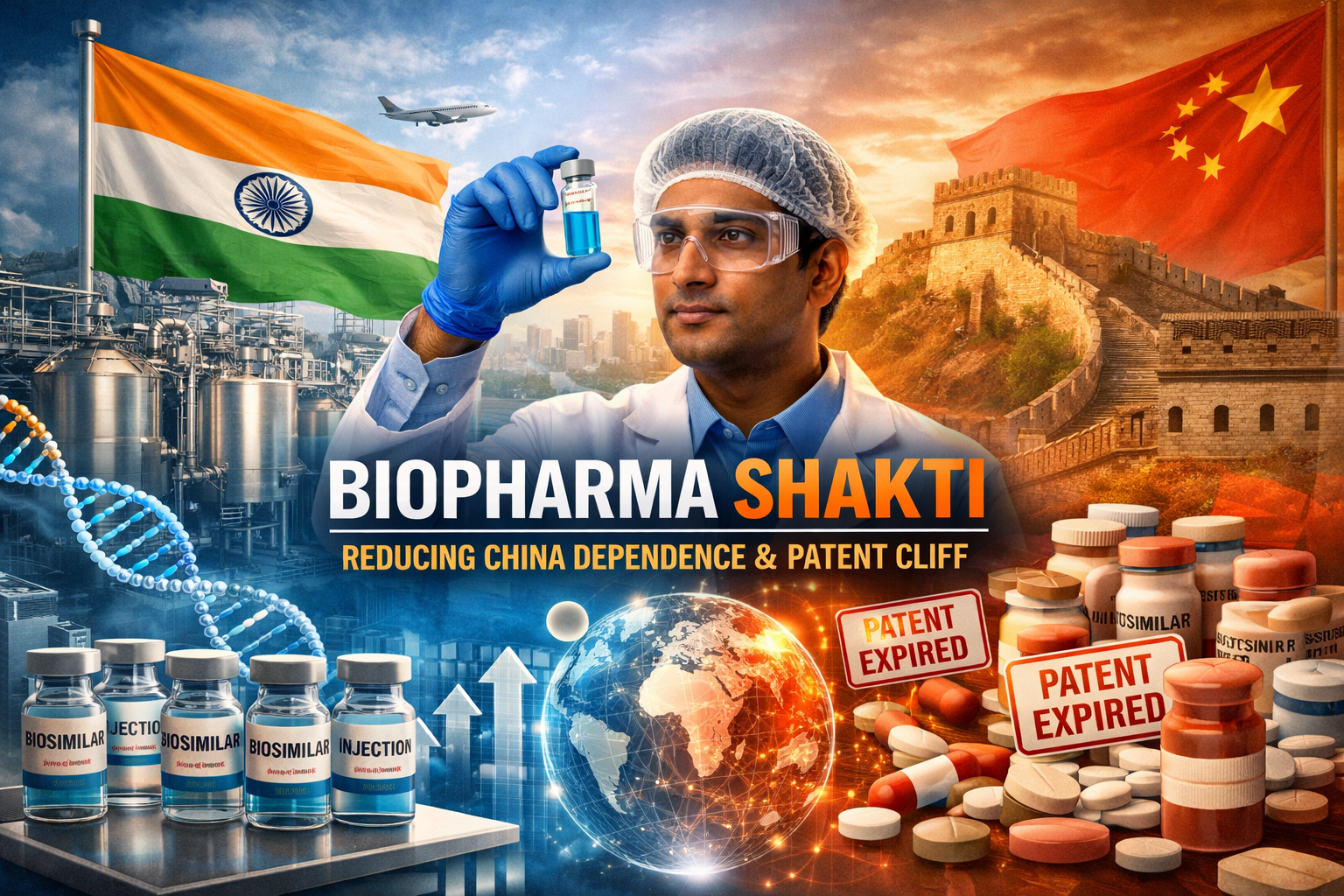 Biopharma Shakti: India’s Strategy to Cut China Dependence & Lead Biosimilars