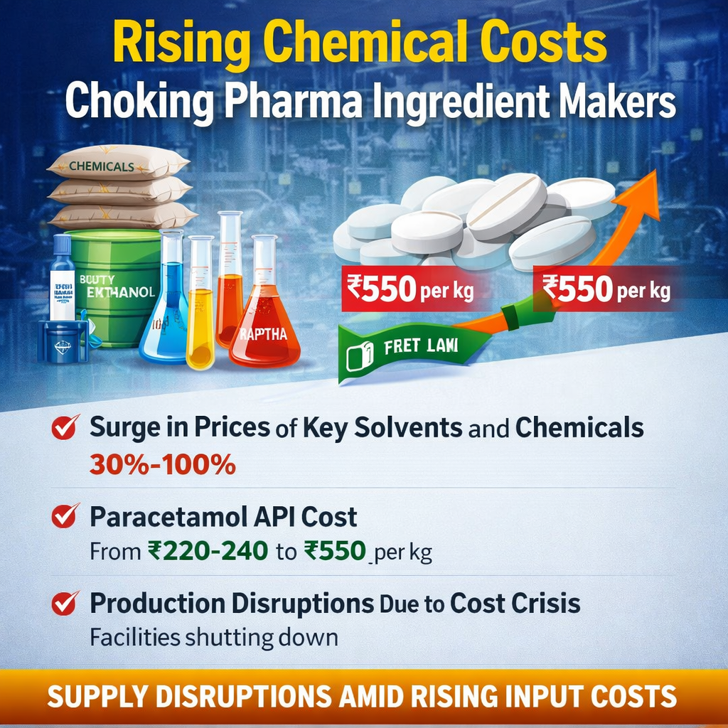 Rising Chemical Costs Disrupt API Production in India’s Pharma Industry