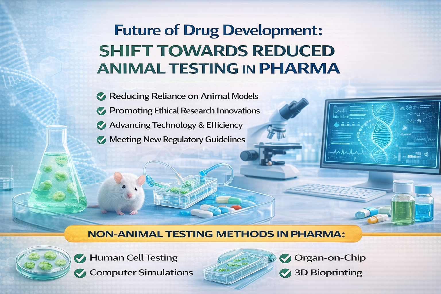 Future of Drug Development: Shift Towards Reduced Animal Testing in Pharma