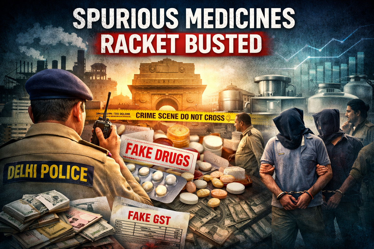 Raid on fake medicine racket in Delhi
